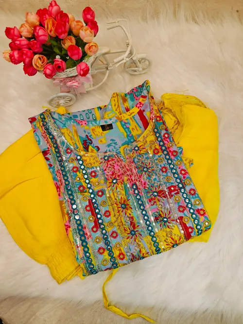 MULTI COLOUR KURTI SET KS033